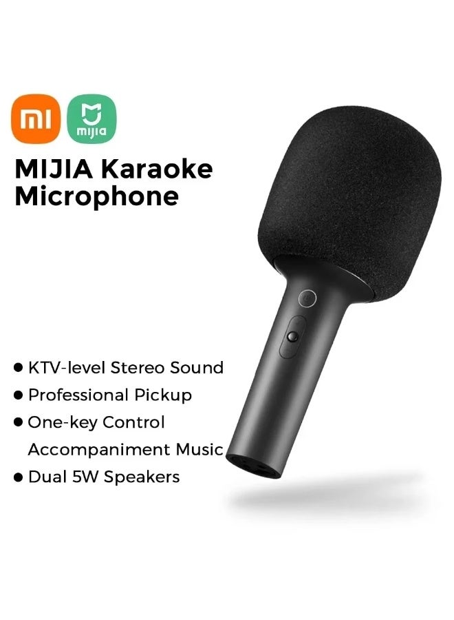MIJIA Original Xiaomi MIJIA MJMike Wireless Karaoke Microphone Built-in Speaker Bluetooth Handheld KTV Mic Home Party Indoor Outdoor Singing Duet Recording Microphone - Image 2