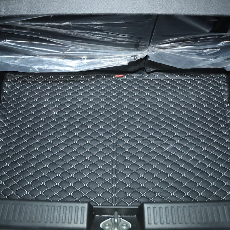 AUTOFIT 3 Layer Heat/Water Proof PU Leatherite Car Trunk/Boot/Dicky Mat for (Black and Silver Leather, Maruti S Cross) - Image 2
