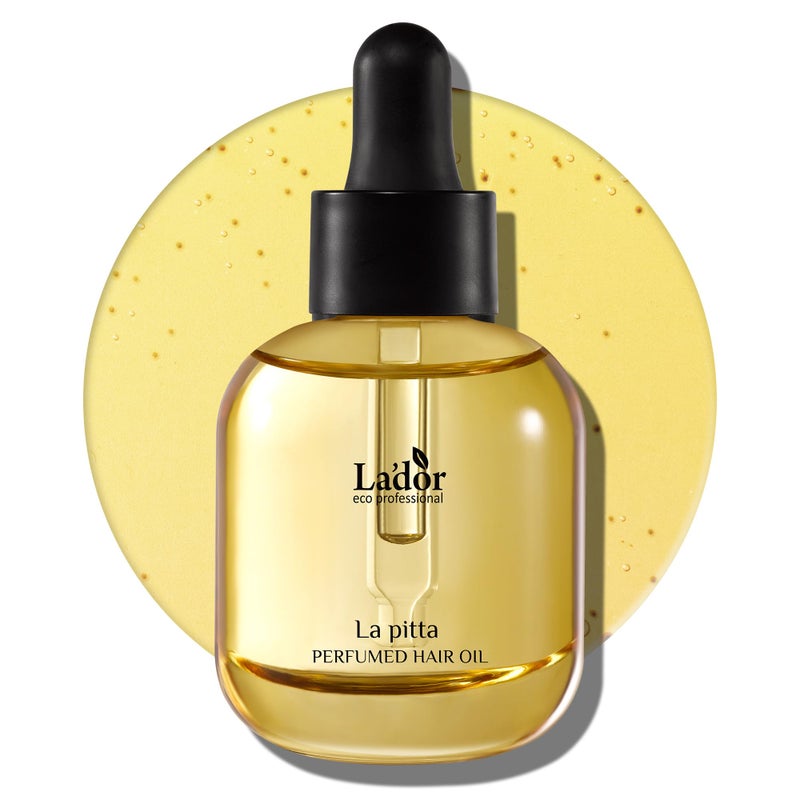 LADOR Hair Perfume Oil for Dry Damaged Hair - Anti Frizz Nourishing Fragrance Gloss Oil Serum Leave-In Conditioner Hold Curls & Waves Sulfate Paraben Alcohol Free 1 Fl Oz La Pitta Korean Haircare - Image 1