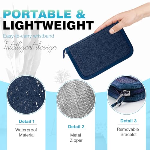 HOHOM Single Passport Holder for Travel, RFID Travel Document Organizer for Women Waterproof Passport Wallet Men Portable Case for Cards, Boarding Pass, ID, Money, Tickets with Zipper - Image 4
