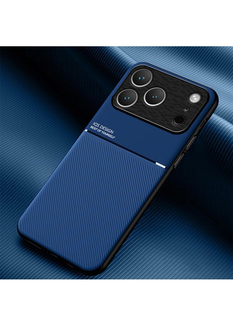 WRISTWISE Case Cover for iPhone 17 Pro, Skin Texture is Non-Slip and Shockproof Phone Case, [Skin-Friendly PU Leather] [Ultra-Thin TPU] Cover for iPhone 17 Pro Blue - Image 1