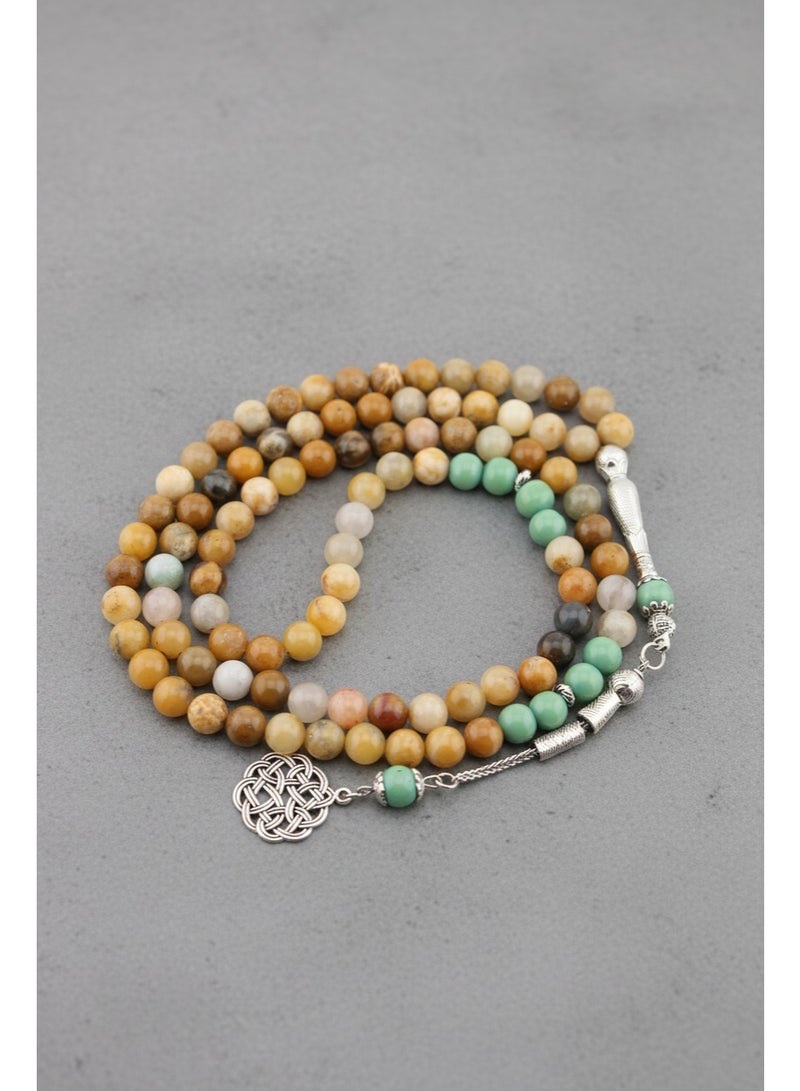Kamins Collection Caramel Agate & Green Creamy Agate / 99 Beads - Image 3