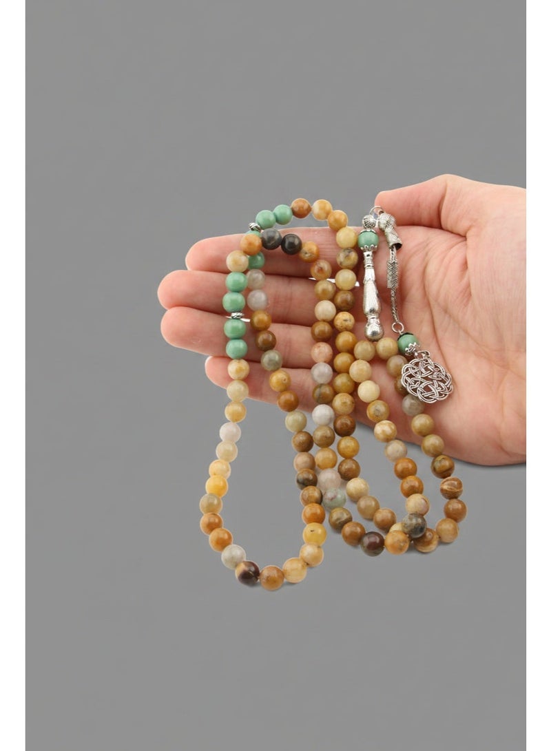 Kamins Collection Caramel Agate & Green Creamy Agate / 99 Beads - Image 5