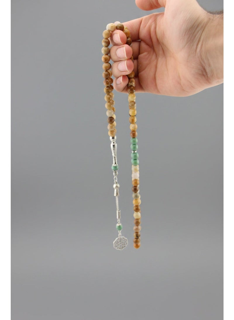 Kamins Collection Caramel Agate & Green Creamy Agate / 99 Beads - Image 4