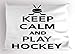 Ambesonne Ambesonne Hockey Pillow Sham, Keep Calm and Play Hockey Quote with Sticks in Black and White Competition Sports,  - Image 2