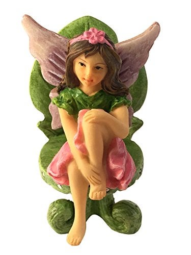 GlitZGlam Emma The Sitting Garden Fairy - an Outdoor/Indoor Miniature Fairy Statue for Your Fairy Garden - Fairy Garden - Image 2