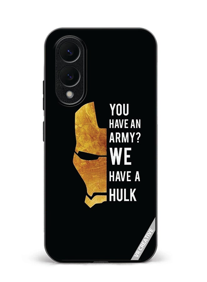 VR CREATIVE Protective Case Cover For Samsung Galaxy S25 Edge Hulk Caption Design Multicolour