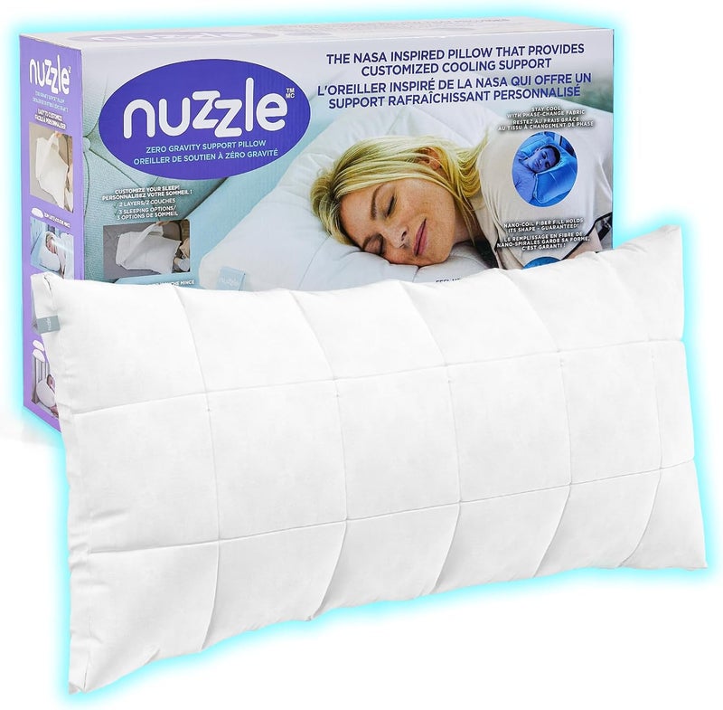 Nuzzle Adjustable Pillow for Side Sleepers, Luxury King Size Bed Pillow Hotel Collection - Best Adjust Height Soft Firm Pillow for Back, Stomach or Side Sleepers - Image 1