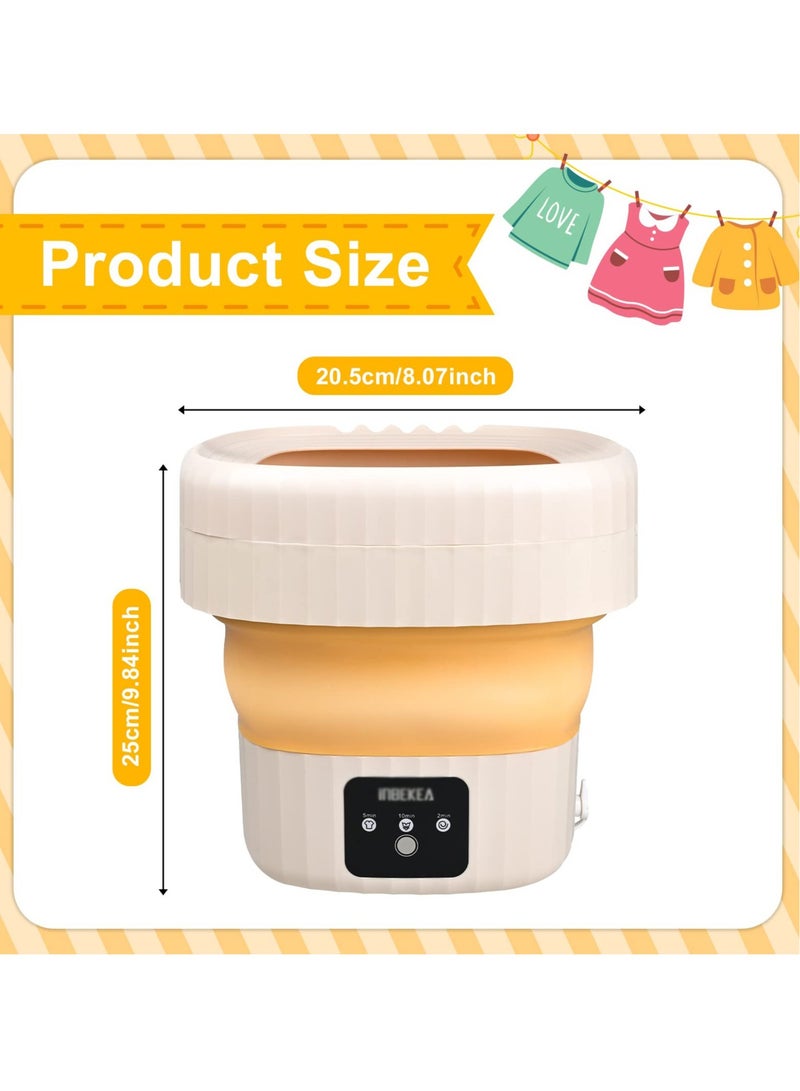 Arabest Folding Washing Machine Mini Portable Clothes Washer and Dryer Small Bucket Washer with Touch Screen and Drain Basket for Camping, Apartments, RV Travel - Image 5
