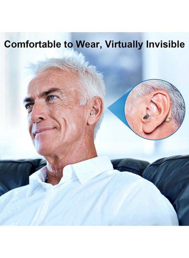 Chixing Rechargeable Hearing Aids for Seniors, Noise Cancelling, Invisible Digital Sound Amplifier with Charging Case  - Image 3
