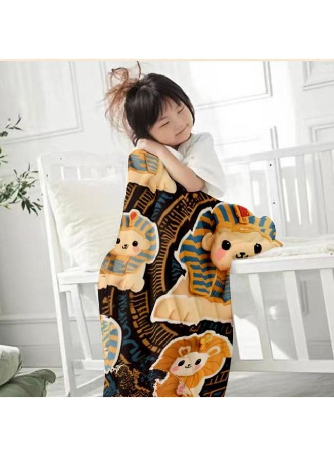 general Baby and children's cartoon flannel thin blanket (warm and comfortable, suitable for sleep, game use) 70cm*100cm - Image 2