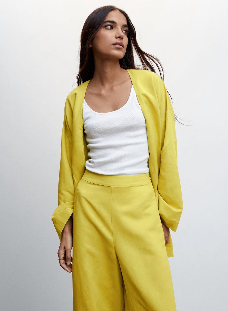 MANGO Flared High Waist Pants - Image 3
