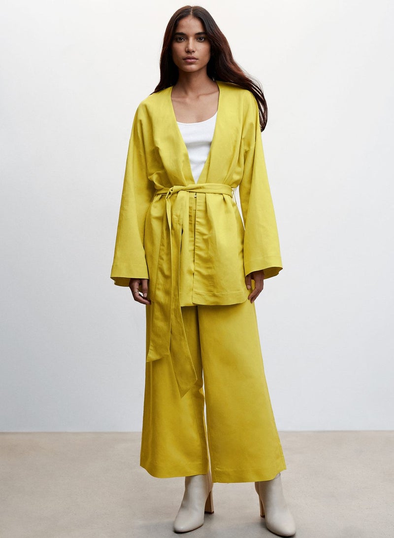 MANGO Flared High Waist Pants - Image 4