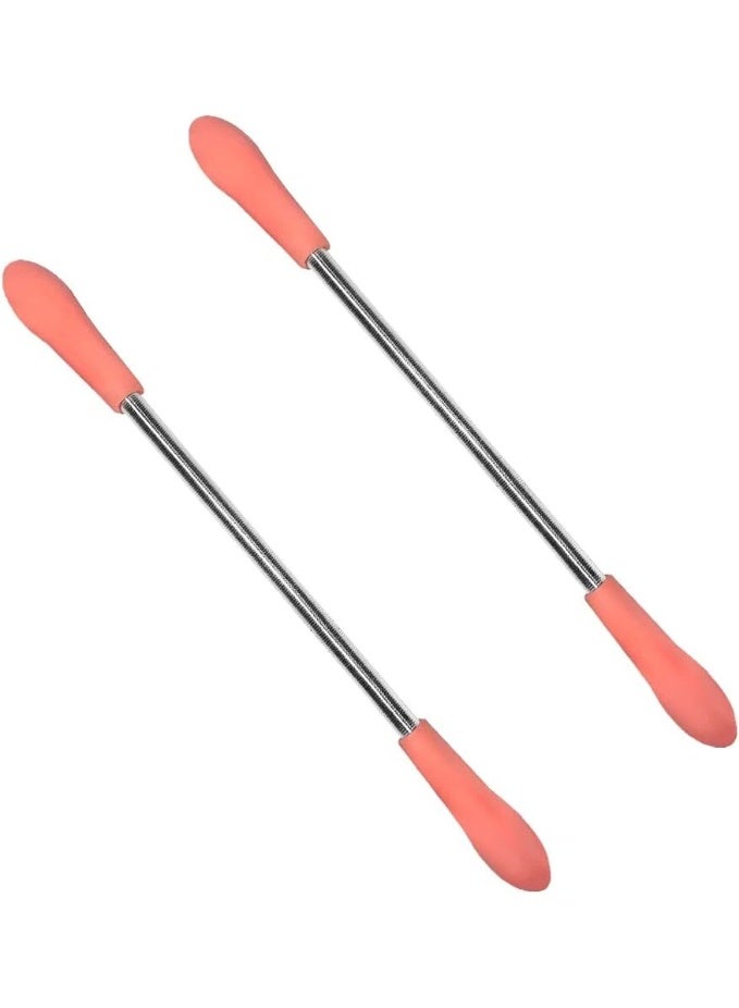 2 Pieces Facial Hair Remover Spring Threader – Face Beauty Spring Threading Stick for Upper Lip, Chin & Peach Fuzz - Image 2