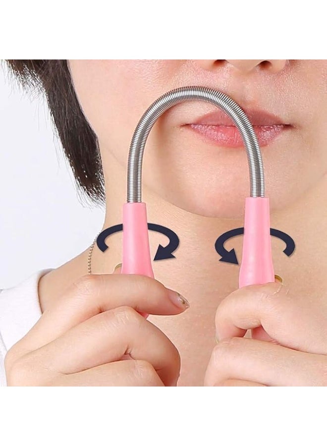 2 Pieces Facial Hair Remover Spring Threader – Face Beauty Spring Threading Stick for Upper Lip, Chin & Peach Fuzz - Image 3