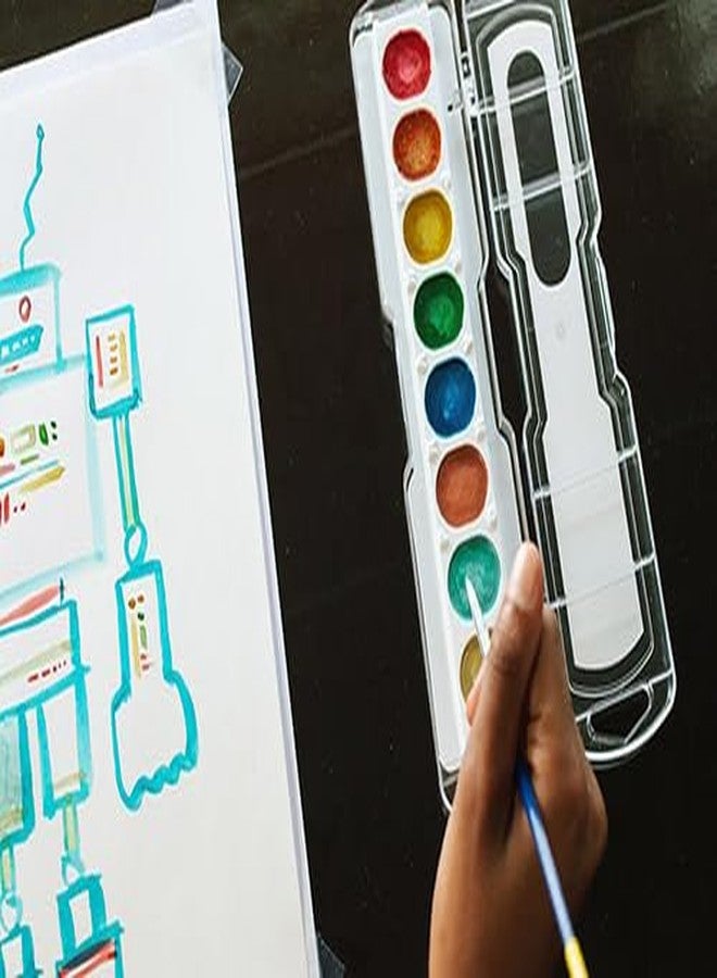 Prang Washable Watercolor Paint Set, 8 Assorted Metallic Colors, 1 Count - Image 4