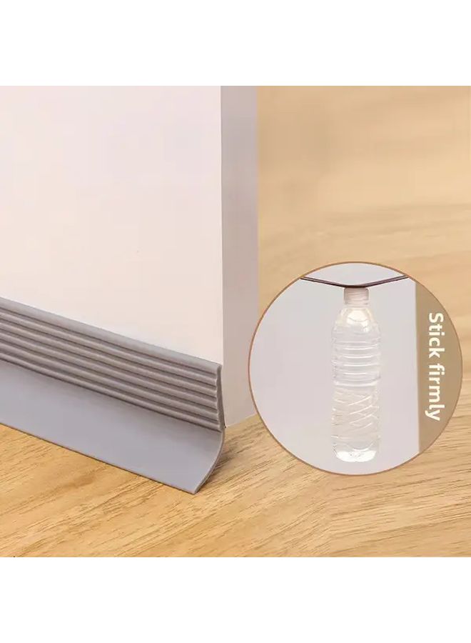 Black Self Adhesive Door Bottom Sealing Strip 39 3 Inch Sound Insulation Wind Resistant - Image 4