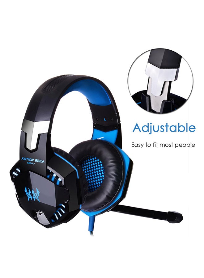 KOTION EACH Stereo Surround Headphone for Xbox One/PS4/PC Black/Blue - Image 4