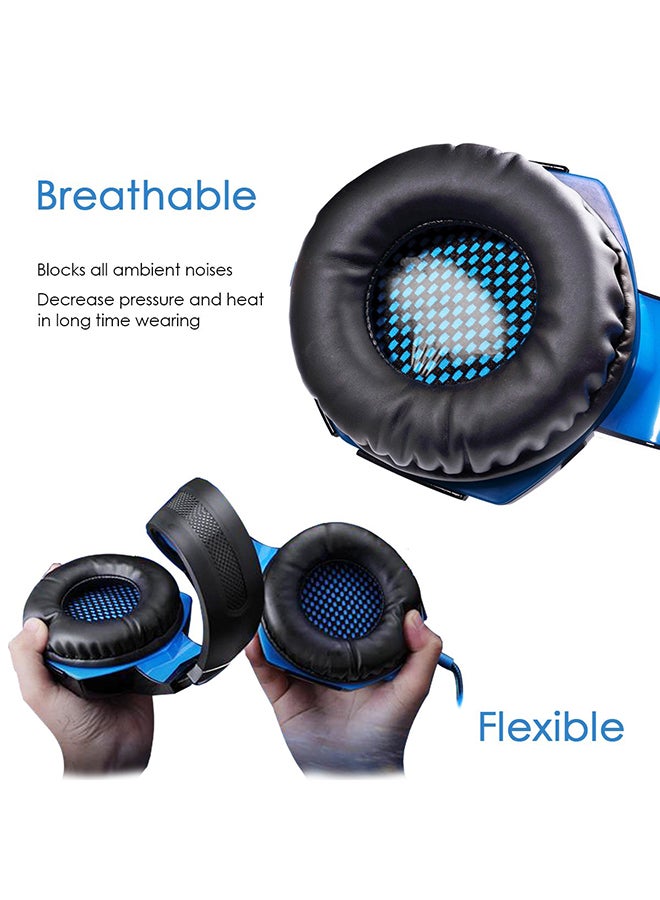 KOTION EACH Stereo Surround Headphone for Xbox One/PS4/PC Black/Blue - Image 5