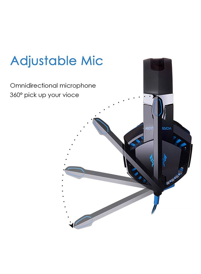 KOTION EACH Stereo Surround Headphone for Xbox One/PS4/PC Black/Blue - Image 3