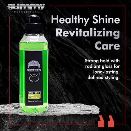 Gummy Professional Hair Tonic Herbal Complex Lightweight Scalp Care Treatment with Castor Oil Cooling Menthol Supports FullerLooking Hair Moisturizing Care Improved Texture 250 ml - Image 3