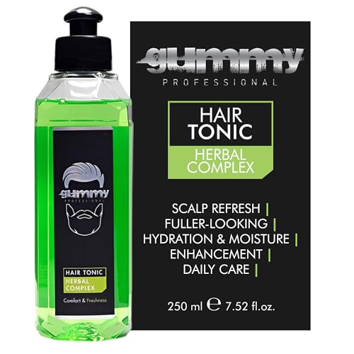 Gummy Professional Hair Tonic Herbal Complex Lightweight Scalp Care Treatment with Castor Oil Cooling Menthol Supports FullerLooking Hair Moisturizing Care Improved Texture 250 ml - Image 1