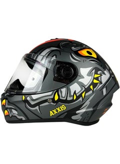 AXXIS AXXIS FF112D DRAKEN S DINOTOON B5 Full-Face Helmet Grey, Red Matte T-XL  - Image 1
