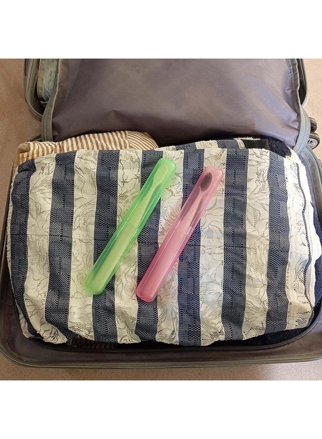 Generic 4 Pack Toothbrush Cases Travel Toothbrush Holder Portable Toothbrush Container Case Plastic Toothbrush Carrier Cover Case for Traveling, Bathroom, School, Home, Camping, Blue,Green,Pink,Beige - Image 4