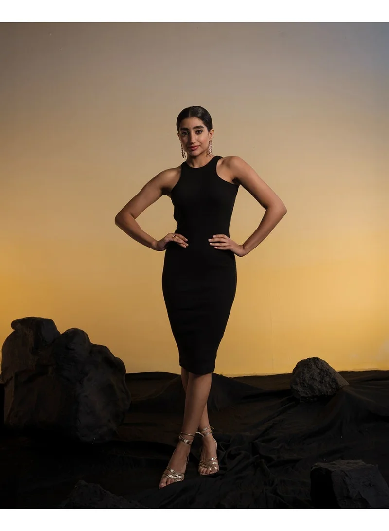 Ohsofly  Women’s Elegant Midi Dress with Flattering Fit, Soft Fabric & Stylish Design for Casual, Party & Evening Wear for Women | Best Price UAE