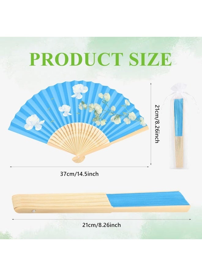 5 pcs Wooden handheld paper fan, bamboo folding fan, suitable for wedding gifts, parties, home decor, DIY (paints and brushes included) - Image 2