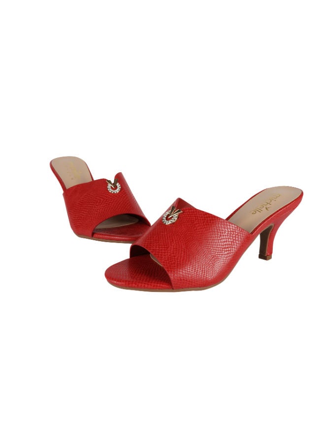 Michelle Morgan Ladies Kitten Heel 213RC001 Red - Image 2