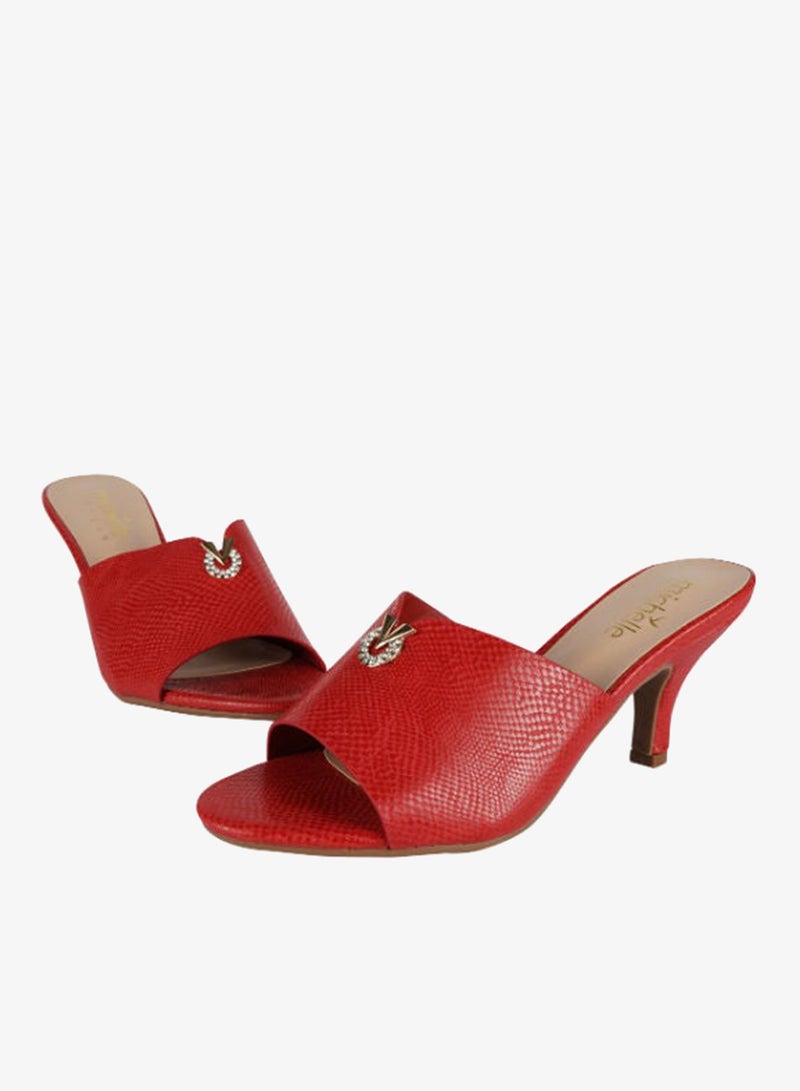 ميشيل مورجان ميشيل مورغان كعب قطة نسائي أحمر - Image 2