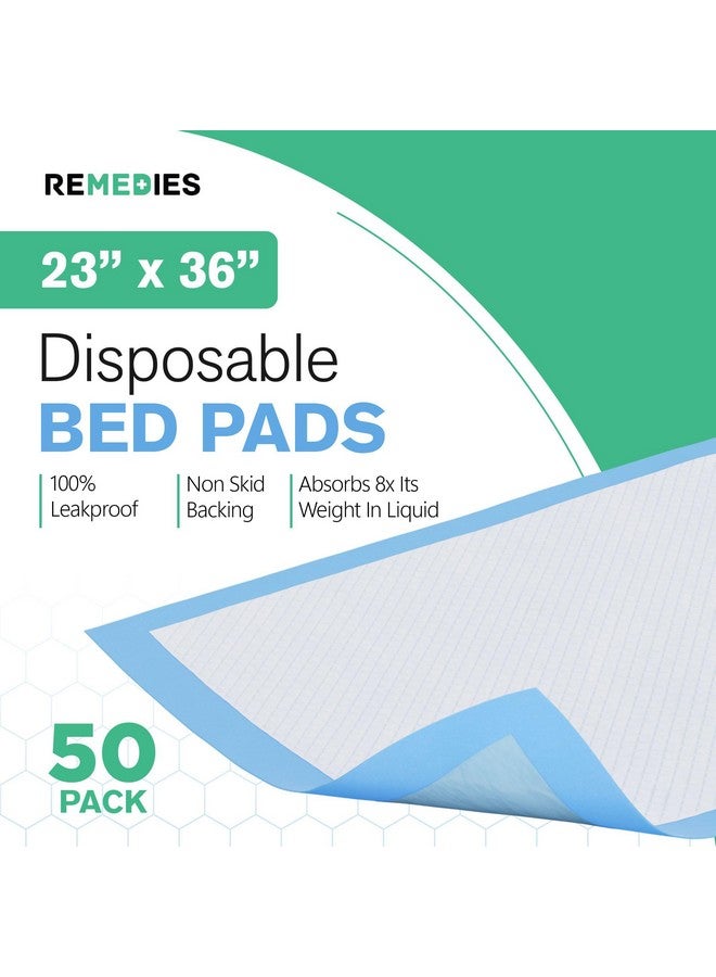 REMEDIES Remedies - Bed Pads Disposable Adults, Seniors, Kids & Puppy Pads - 23" x 36" - Large Disposable Underpads - 50 Count, Incontinence Underpads for Beds & Furniture, Dog Pee Pads, Dogs Chucks Pads - Image 4