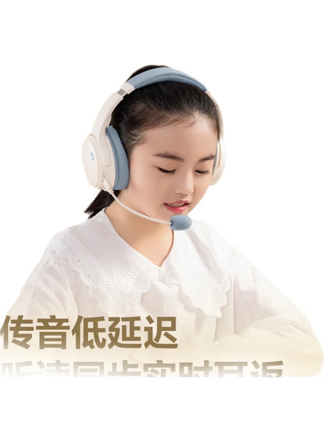 Deli Children'S Reading And Recitation Headphone With Back Book Artifact Headset For Kids School Birthday Gift New Year Gift Box Blue Lt606 - Image 2