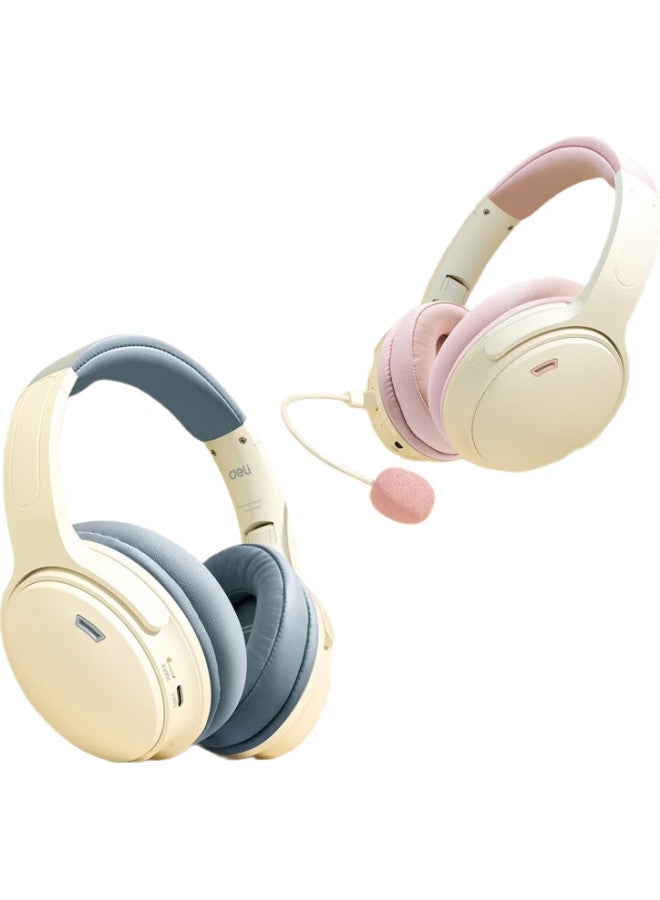 Deli Children'S Reading And Recitation Headphone With Back Book Artifact Headset For Kids School Birthday Gift New Year Gift Box Blue Lt606 - Image 1