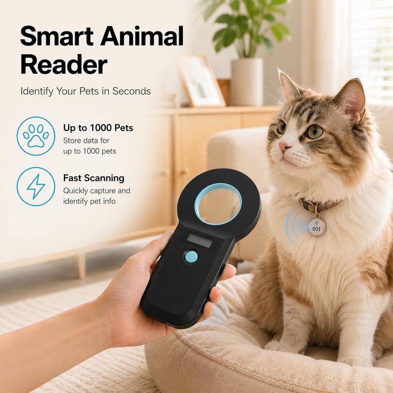 Pet Microchip ID Tag Scanner, Portable Handheld Animal Chip Reader, Multifunctional Device - Efficient Identification, User Friendly Display, Ideal for Veterinary and Animal Care - Image 3