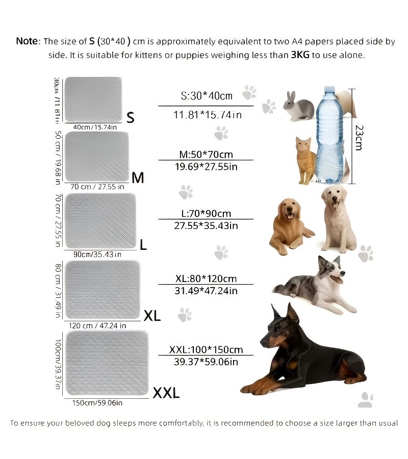 Premium Minimalist XL 31.5 x 47.24 Inches Cooling Mat For Cats And Dogs Without Refrigeration Tear Resistant Easy To Clean Multiple Sizes Summer Gift Choice - Image 3