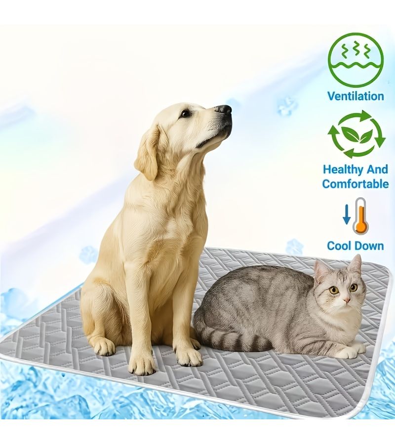 Premium Minimalist XL 31.5 x 47.24 Inches Cooling Mat For Cats And Dogs Without Refrigeration Tear Resistant Easy To Clean Multiple Sizes Summer Gift Choice - Image 2