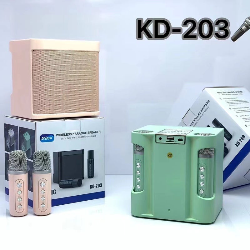 Ys-203 All-In-One Outdoor Family Party Set Karaoke Double Microphone Artifact Wireless Microphone Microphone Bluetooth Stereo - Image 3