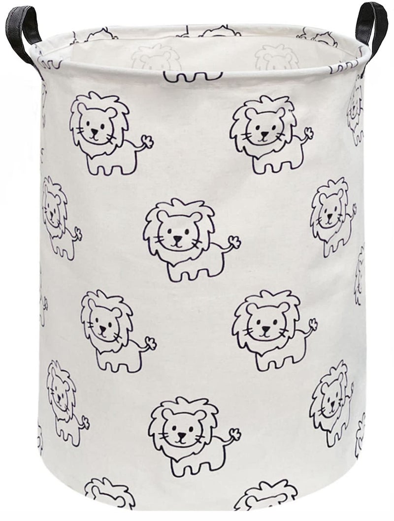 ESSME Baby Hamper,Nursery Laundry Basket,Lion Storage Basket,Toy bin for Boys, Gift Baskets,Room Decor,Home Organizer (Lions) - Image 1