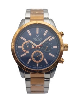 Victor Men Analog Quartz Two tone Stainless Steel Band Watch V1531 - 44mm  - Image 1