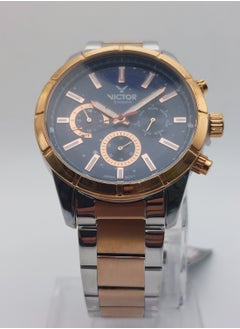 Victor Men Analog Quartz Two tone Stainless Steel Band Watch V1531 - 44mm  - Image 3