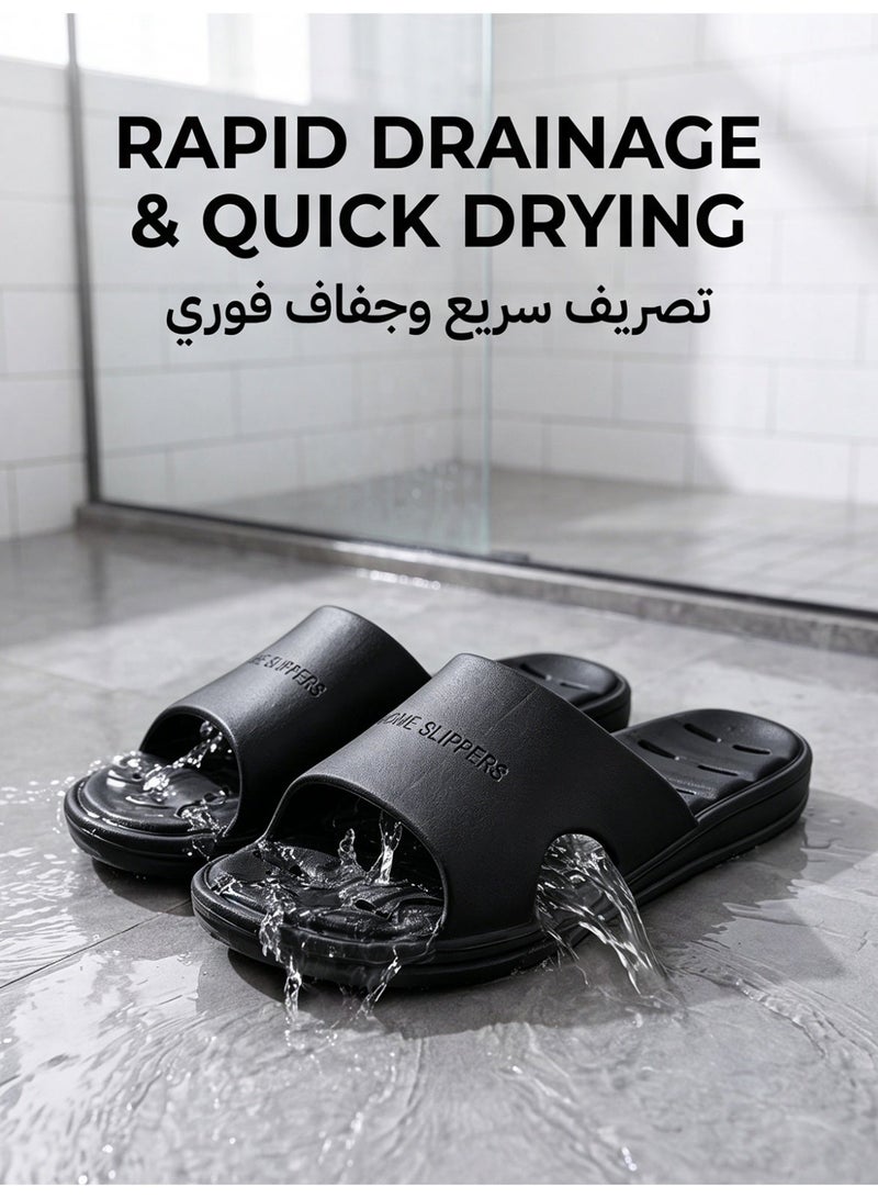 GUOLUOFEI Bathroom Quick Dry Anti-slip Lightweight Slippers for Men and Women Slides - Image 1