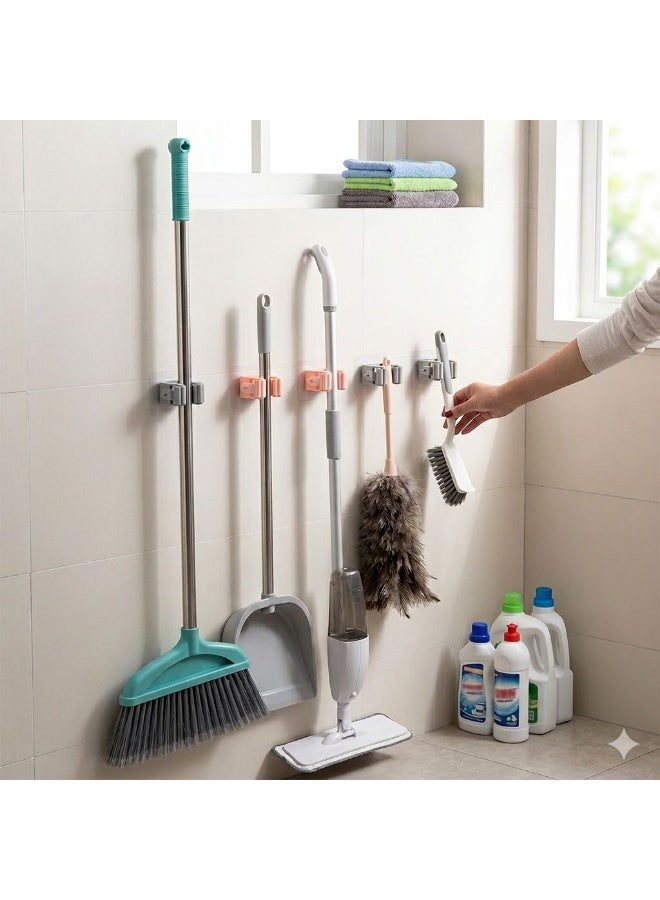 خطاف التخزين-حامل MOP المثبت على الحائط ، تصميم بدون حفر لسهولة التثبيت ، مقطع تخزين متعدد الاستخدامات للتنظيم المنزلي - Image 3