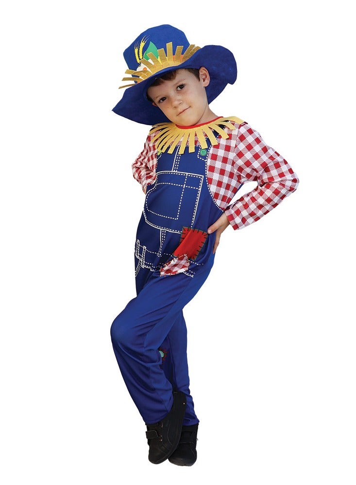 MAD TOYS Scarecrow Boy Book Week and World Book Day, Roleplay Theme Party Child Costumes, Boys Costume Set Ages from 3 to 10 Years - Image 1