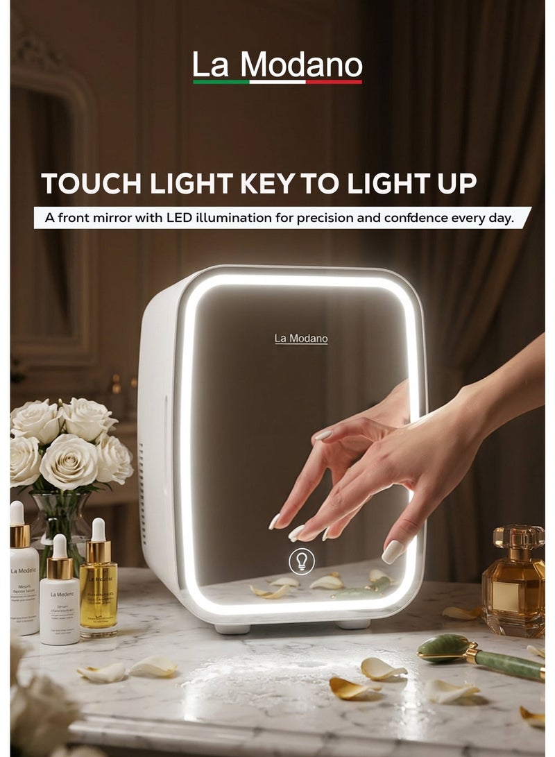 La Modano 5L Mini Cosmetic Beauty Fridge – Hot & Cold Temperature Control, LED Light, Portable Design – LMC25 - Image 5