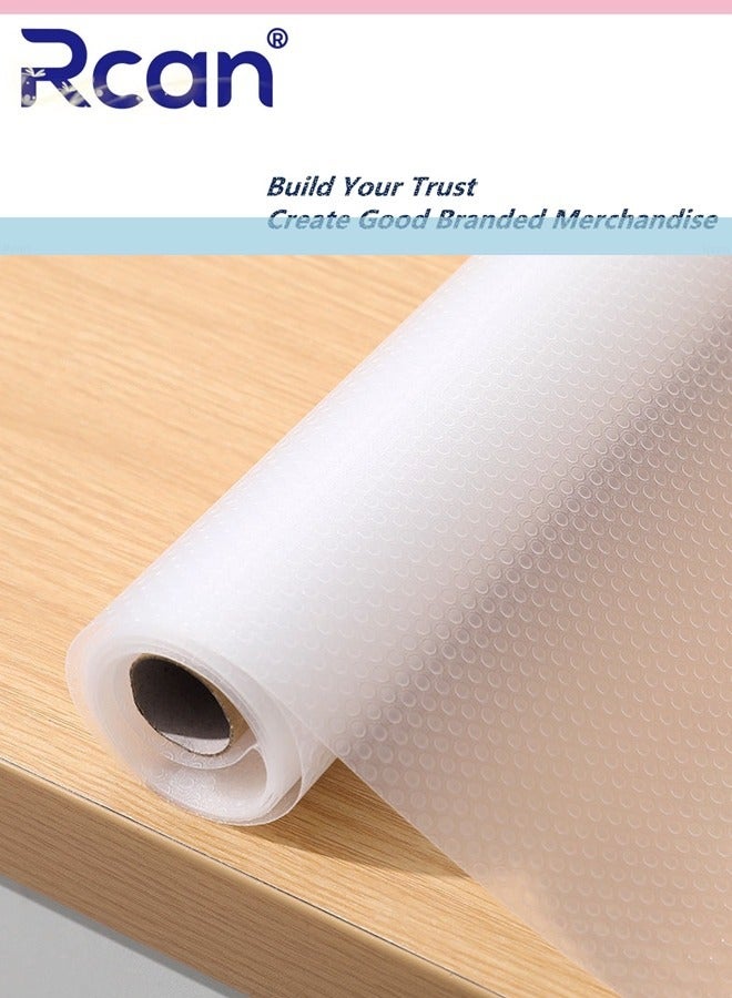 Rcan Shelf Liner Non-Slip Drawer Cabinet Liner Washable Oil-Proof Non-Adhesive Easy to Cut Placemats Durable Stain-Proof Shelf for Kitchen Cabinet Shelves Refrigerator Storage Desks 45x500CM - Image 1