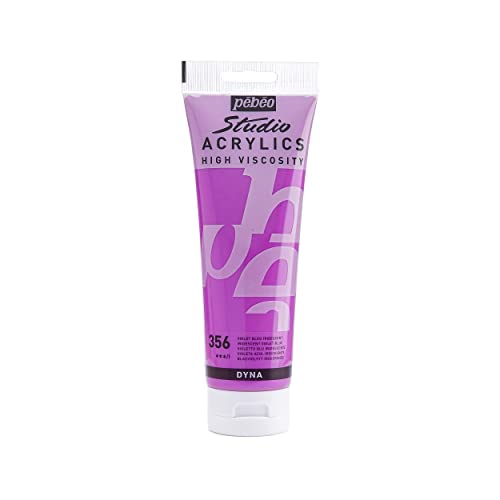 Pebeo Studio Acrylics High Viscosity, Fine Acrylic, 250 ml - Iridescent Violet Blue (169356) - Image 1