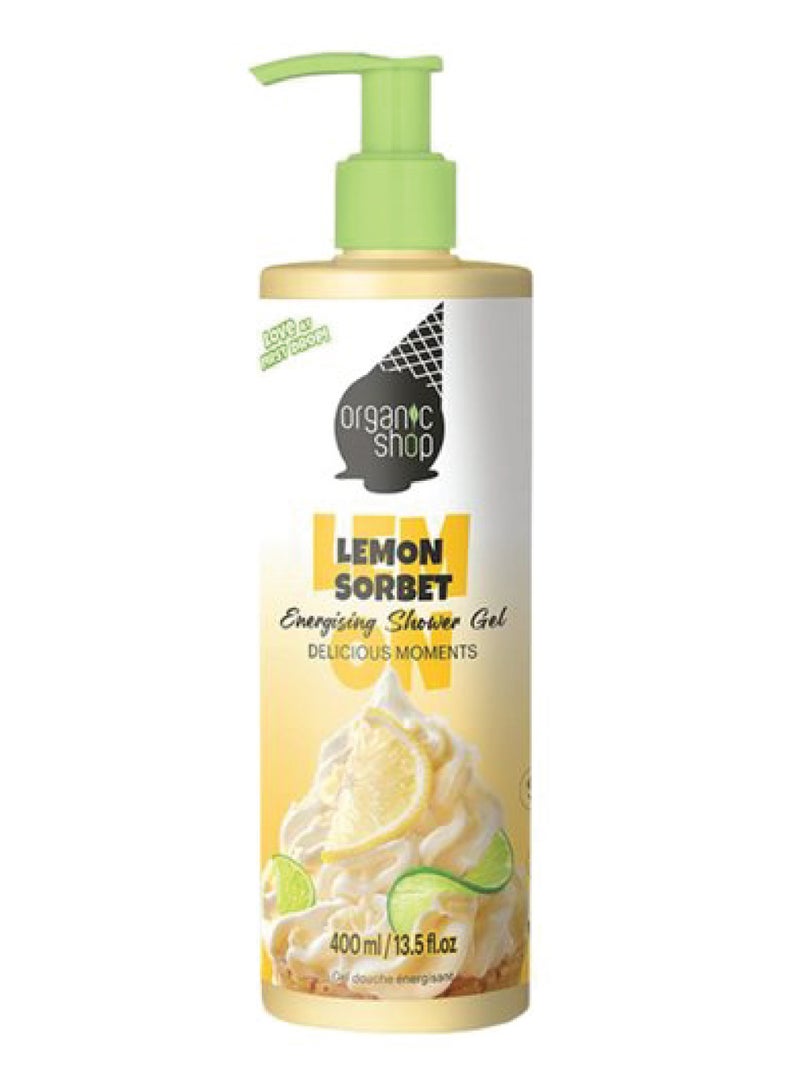 Organic Shop Energising Lemon Sorbet (Ice-Cream) Shower Gel – 400 ml - Image 1
