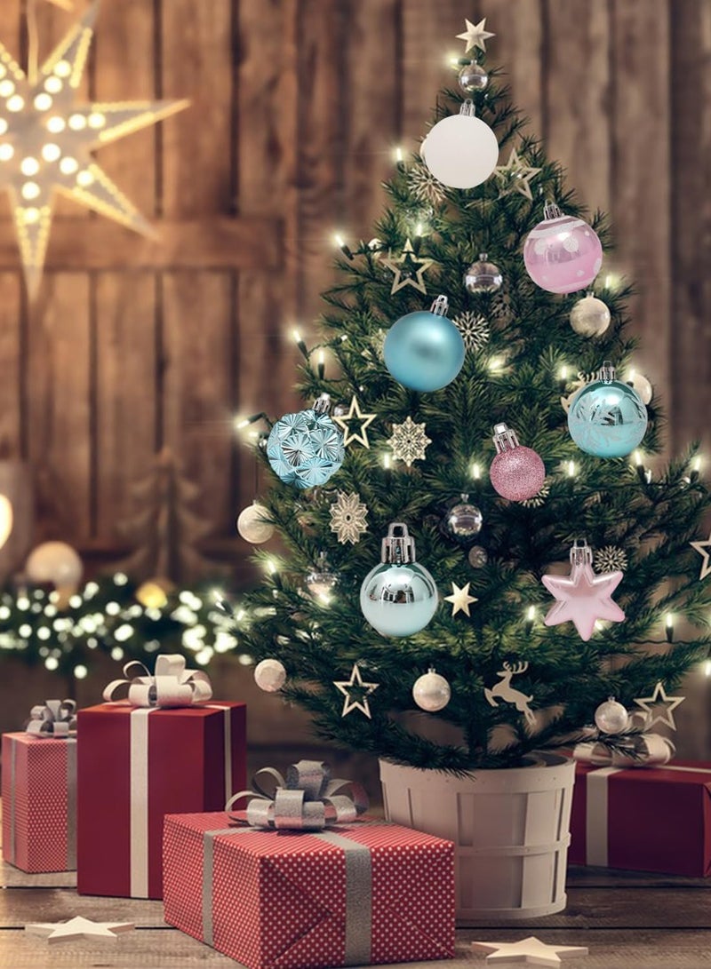 TAPIT Christmas Ball Ornaments 42pcs Shatterproof Plastic Christmas Tree Decorations with Hanging Loop for Xmas Tree Party Home Decor Christmas Tree Ornaments Set Christmas Tree Decorations - Image 4